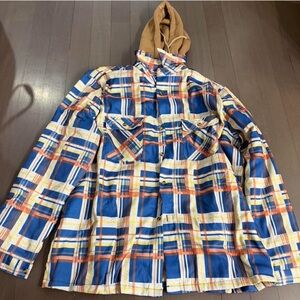 Men's Plaid Hooded Jacket